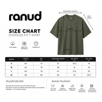 RANUD Erkek Oversize Tişört - %100 Pamuk, OEKO-TEX Sertifikalı