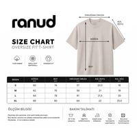 RANUD Erkek Oversize Tişört - %100 Pamuk, OEKO-TEX Sertifikalı
