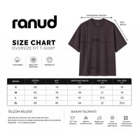 RANUD Erkek Oversize Tişört - %100 Pamuk, OEKO-TEX Sertifikalı