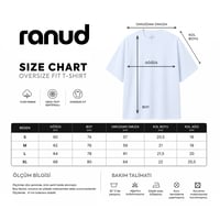 RANUD Erkek Oversize Tişört - %100 Pamuk, OEKO-TEX Sertifikalı