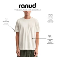 RANUD Erkek Regular Fit 2'li Tişört Paketi - %100 Pamuk, OEKO-TEX Sertifikalı