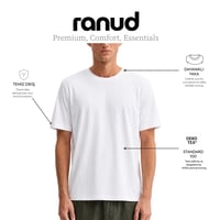 RANUD Erkek Regular Fit 2'li Tişört Paketi - %100 Pamuk, OEKO-TEX Sertifikalı
