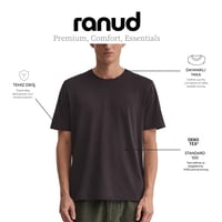 RANUD Erkek Regular Fit 2'li Tişört Paketi - %100 Pamuk, OEKO-TEX Sertifikalı