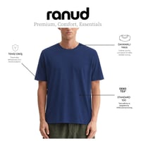 RANUD Erkek Regular Fit 2'li Tişört Paketi - %100 Pamuk, OEKO-TEX Sertifikalı