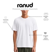 RANUD Erkek Regular Fit 2'li Tişört Paketi - %100 Pamuk, OEKO-TEX Sertifikalı