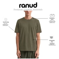 RANUD Erkek Regular Fit Tişört - %100 Pamuk, OEKO-TEX Sertifikalı