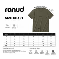 RANUD Erkek Regular Fit Tişört - %100 Pamuk, OEKO-TEX Sertifikalı
