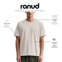RANUD Erkek Regular Fit Tişört - %100 Pamuk, OEKO-TEX Sertifikalı