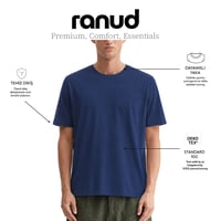 RANUD Erkek Regular Fit Tişört - %100 Pamuk, OEKO-TEX Sertifikalı
