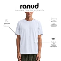 RANUD Erkek Regular Fit Tişört - %100 Pamuk, OEKO-TEX Sertifikalı