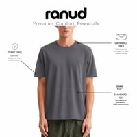RANUD Erkek Regular Fit Tişört - %100 Pamuk, OEKO-TEX Sertifikalı