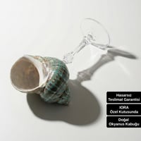Maris Sirena II - Zümrüt Sedefli El Yapımı Tasarım Kadeh