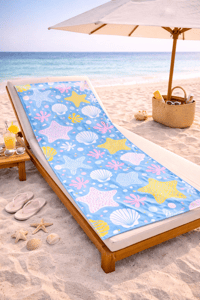 Deniz Yıldızı Desenli Premium Plaj Havlusu 75x150 cm – Hızlı Kuruyan Yumuşak Yazlık Havlu