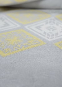 MONACO PAMUKLU ÇİFT KİŞİLİK BATTANİYE | GRİ/SARI, 200X220 CM