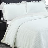 SQUARE WASHED FIRFIRLI ÇİFT KİŞİLİK YATAK ÖRTÜSÜ TAKIMI