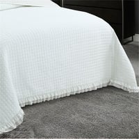 SQUARE WASHED FIRFIRLI ÇİFT KİŞİLİK YATAK ÖRTÜSÜ TAKIMI