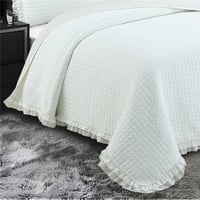 SQUARE WASHED FIRFIRLI ÇİFT KİŞİLİK YATAK ÖRTÜSÜ TAKIMI