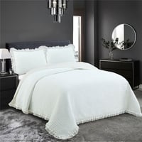 SQUARE WASHED FIRFIRLI ÇİFT KİŞİLİK YATAK ÖRTÜSÜ TAKIMI