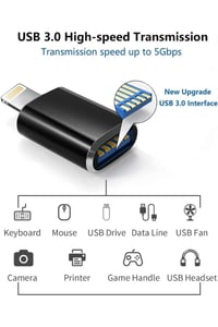 Apple Lightning Uyumlu Usb 3.0 (YÜKSEK HIZLI) Veri Aktarımı Otg Çevirici Dönüştürücü Adaptör