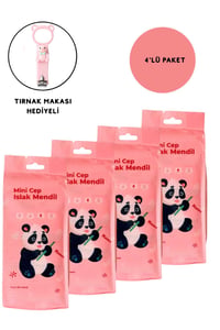 Mini Cep Boy Islak Mendil-Çocuklar İçin Pratik Hijyen- Cep Boy- 8'li Paket x 4 (32 Adet)