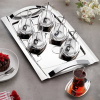 SCHAFER ÇAY SETİ ALLURE ÇELİK 19 PARÇA-GÜMÜŞ