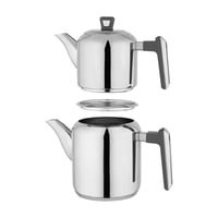 SCHAFER ÇAYDANLIK TAKIMI TEA LINE ÇELİK 4 PARÇA GRI