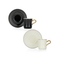 SCHAFER KAHVE FİNCAN SETİ GLOSSY 2 KİŞİLİK -4 PARÇA-ASORTİ07