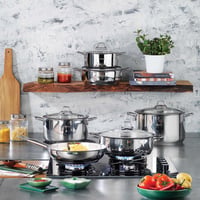 SCHAFER TENCERE HELD ÇELİK BASIK 24 CM-2 PARÇA-İNOX