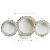 SCHAFER YEMEK TAKIMI LUNAR 24 PARÇA-KAHVERENGİ