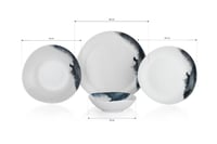 SCHAFER YEMEK TAKIMI LUNAR 24 PARÇA-SİYAH