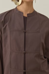 Acı Kahve Hakim Yaka Uzun Vual Kimono