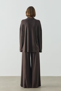 Acı Kahve Oversize Uzun Kol Basic Body