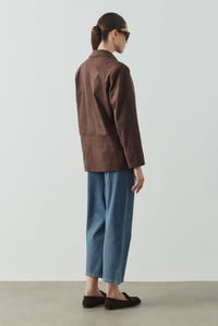 Acı Kahve Regular Fit Süet Blazer