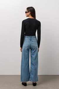 Açık Mavi Mom Fit Yüksek Bel Jean