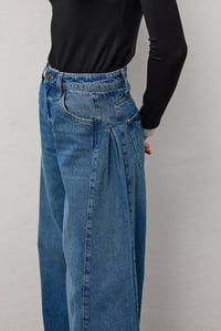 Açık Mavi Yüksek Bel Wide Leg Jean