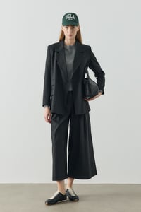 Antrasit Multi Cep Detaylı Kruvaze Blazer