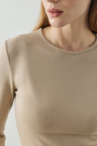 Bej Basic Uzun Kollu Body