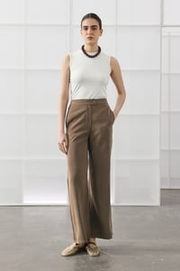 Bej Bol Paça Basic Pantolon