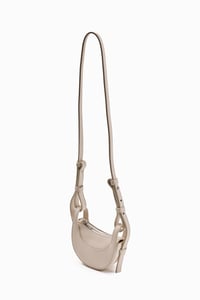 Bej Oval Formlu Ultra Mini Çanta