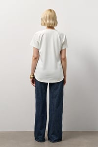 Beyaz Modal Basic T-Shirt