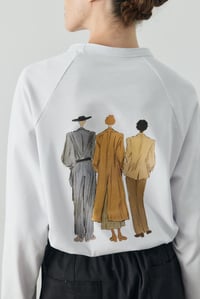 Beyaz Molene Girls Baskılı Uzun Kol T-shirt