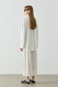 Beyaz Oversize Uzun Kol Basic Body