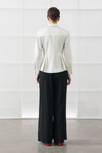 Beyaz Peplum Poplin Gömlek