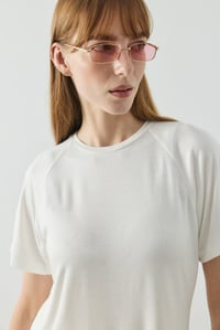 Beyaz Reglan Kol Basic Kısa Kol Body