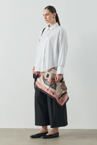 Beyaz Relaxed Fit Basic Gömlek