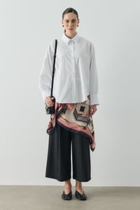 Beyaz Relaxed Fit Basic Gömlek