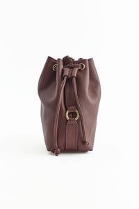 Bordo Carmen Bucket Deri Zincirli Çanta