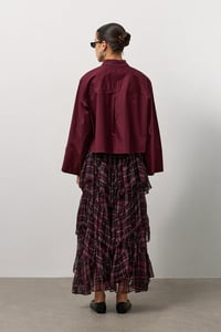 Bordo Manşet Detaylı Regular Fit Gömlek