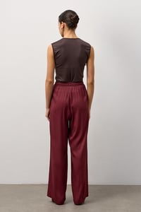 Bordo Relax Fit Bol Paça Pantolon