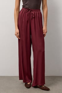 Bordo Relax Fit Bol Paça Pantolon